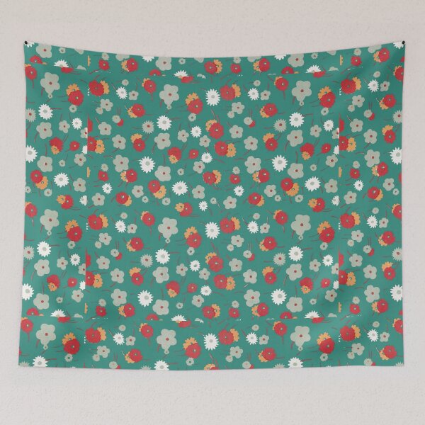 Item preview, White, gray, pink and red flowers (1929) By Charles Goy designed and sold by JABG-01.
