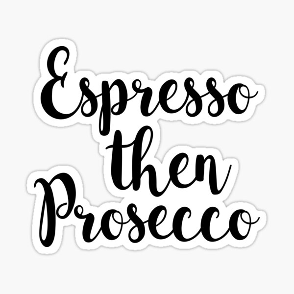 Espresso Then Prosecco Funny Quote Beach Towel by Konception