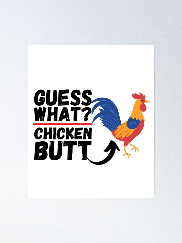  Guess What Chicken Butt Funny Low Profile Thin Mouse