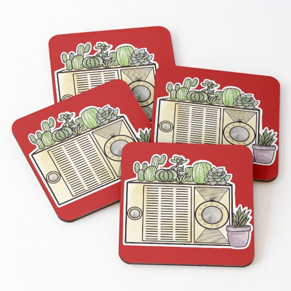 Item preview, Retro Radio with Succulents  designed and sold by Hibiscusly.
