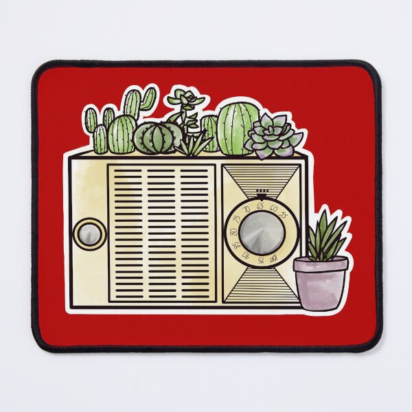 Item preview, Retro Radio with Succulents designed and sold by Hibiscusly.