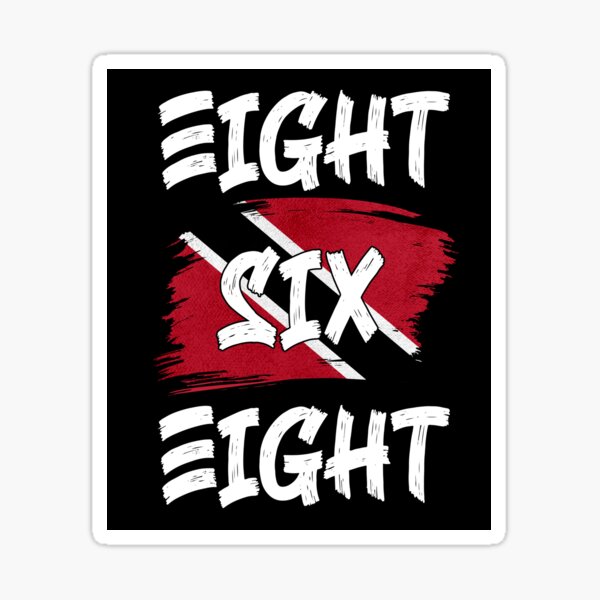 Item preview, Trinidad Area Code Eight Six Eight 868 Trinidad and Tobago Flag designed and sold by Uppercase Tees.