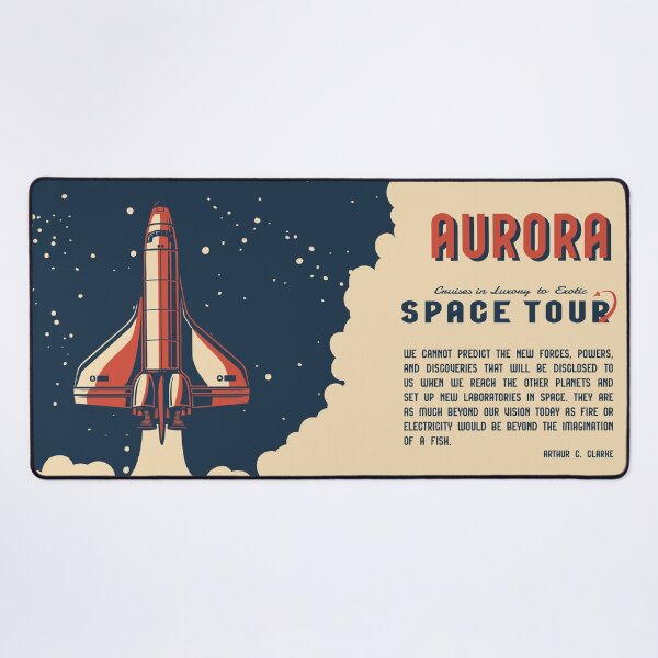 Item preview, Space Tour Vintage Space Exploration Aurora designed and sold by Vector Scout Lab.