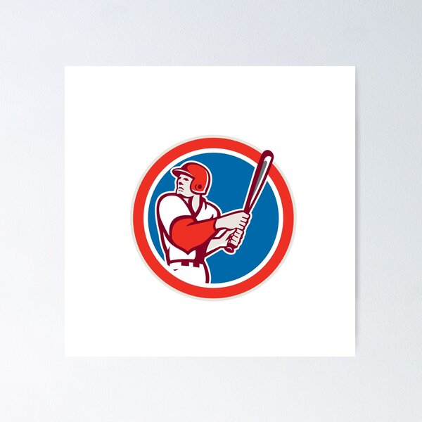 Artikelvorschau, American Baseball Player Batter Hitter Circle Retro entworfen und verkauft von patrimonio.