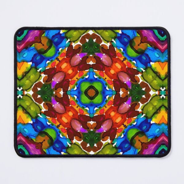 Item preview, Bright Jewels Watercolor Ink Kaleidoscope Mandala 25 designed and sold by MelindaLedsome.