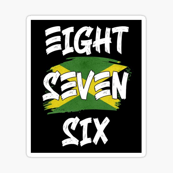 jamaica-area-code-eight-seven-six-876-jamaican-flag-sticker-for-sale