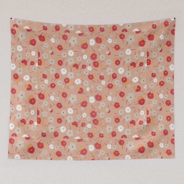 Item preview, White, gray, pink and red flowers (1929) By Charles Goy designed and sold by JABG-01.