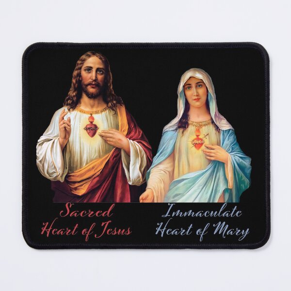 Item preview, Sacred and Immaculate Hearts - III (Jesus and Mary) Typography, Transparent background designed and sold by Brasilia.