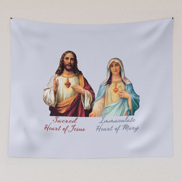 Item preview, Sacred and Immaculate Hearts - III (Jesus and Mary) Typography, Transparent background designed and sold by Brasilia.