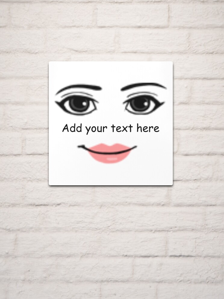 Roblox Woman Face Metal Prints for Sale