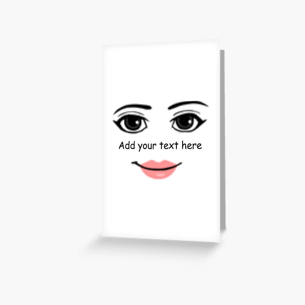 Roblox Default Female Face Smirking Smiling Meme  Postcard for Sale by  braelyncollettt
