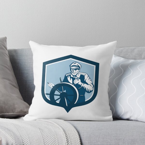 Item preview, Fisherman Sea Captain Shield Retro designed and sold by patrimonio.