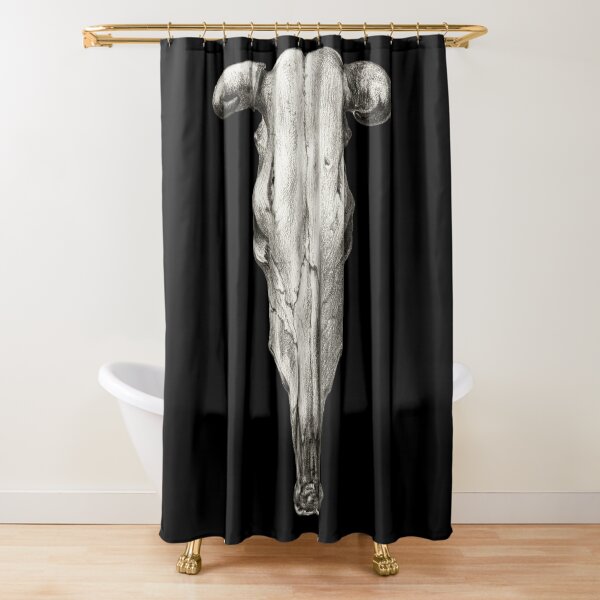 Vista previa del artículo con la obra «Dibujo del cráneo de la vaca de Halloween del vintage | Amo Halloween | Escalofriante», diseñado y vendido por WeAreGrotesque.
