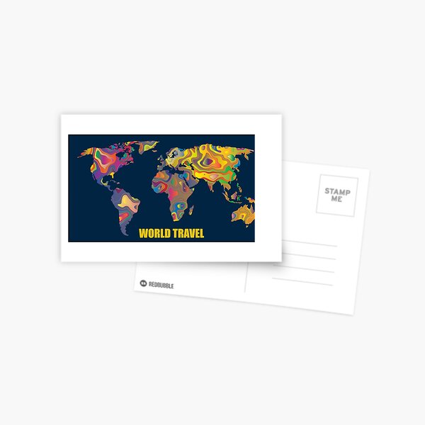 world map contries Postcard