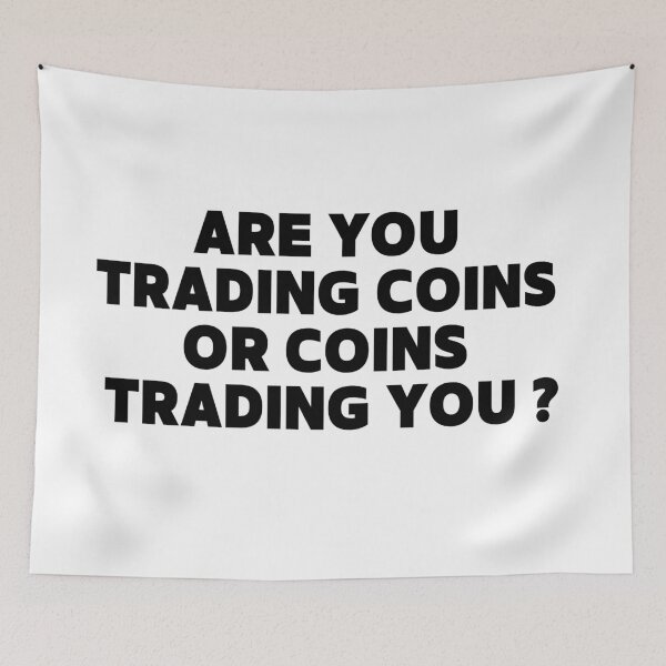 Item preview, Are you trading coins or coins trading you? (Black) - Crypto shirt designed and sold by LIVEPEACE.