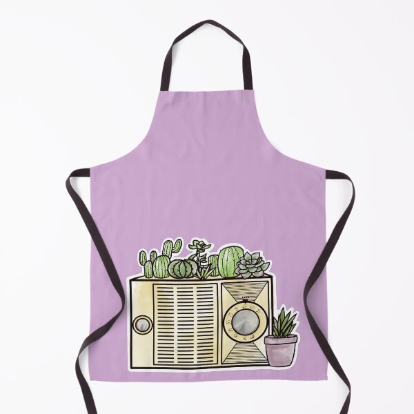 Item preview, Lavendar Retro Radio with Succulents designed and sold by Hibiscusly.