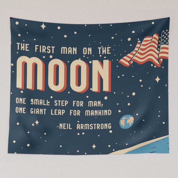 Item preview, Vintage First Man On The Moon Landing designed and sold by Vector Scout Lab.