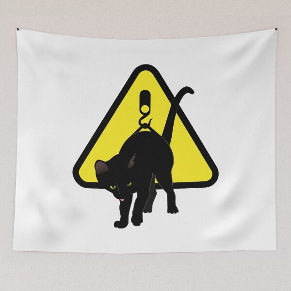 Item preview, DANGER SIGN OF SANGING CAT // Warning design for cat lovers and cat haters designed and sold by ONLY-E-DE.