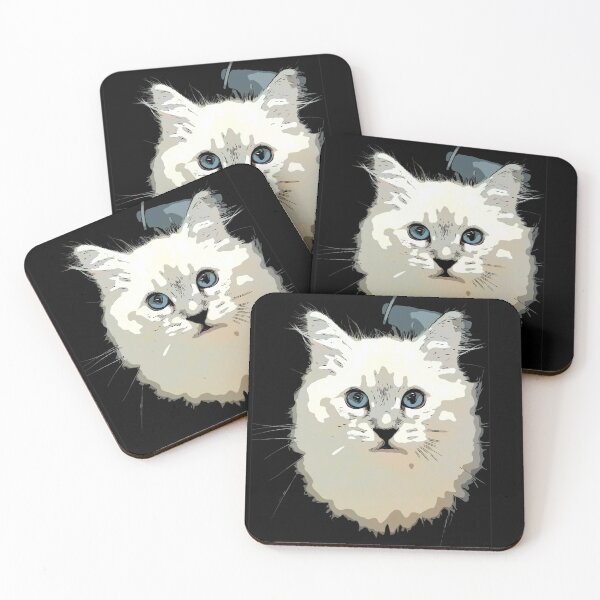 Item preview, Blue Eyed Siberian Cat designed and sold by RemysRedbubble.
