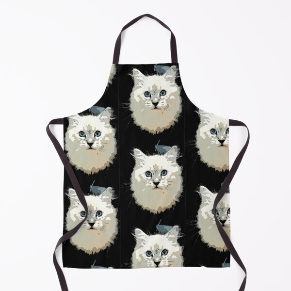 Item preview, Blue Eyed Siberian Cat designed and sold by RemysRedbubble.