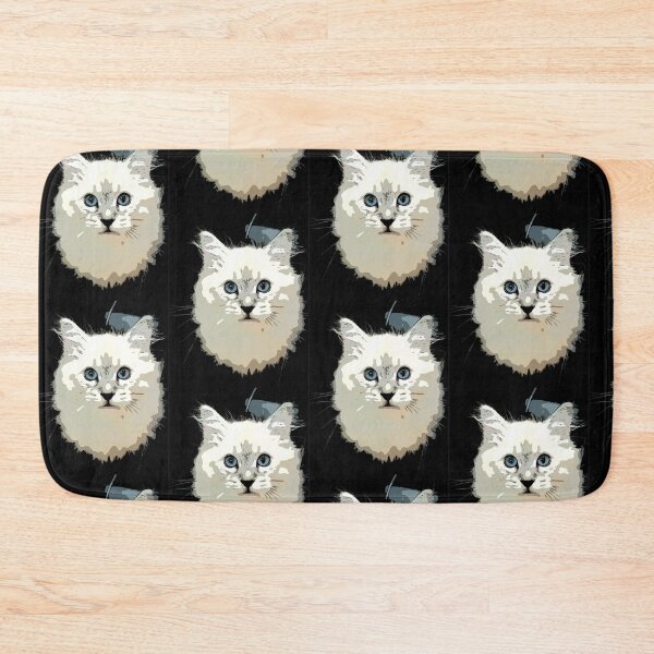 Item preview, Blue Eyed Siberian Cat designed and sold by RemysRedbubble.