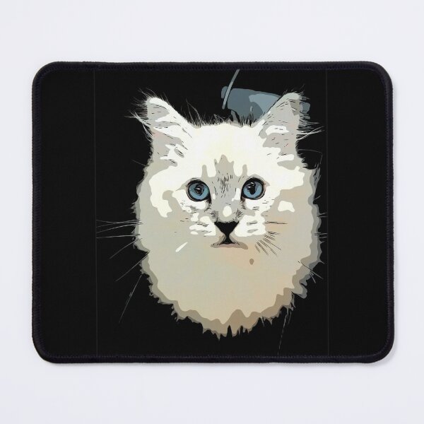 Item preview, Blue Eyed Siberian Cat designed and sold by RemysRedbubble.