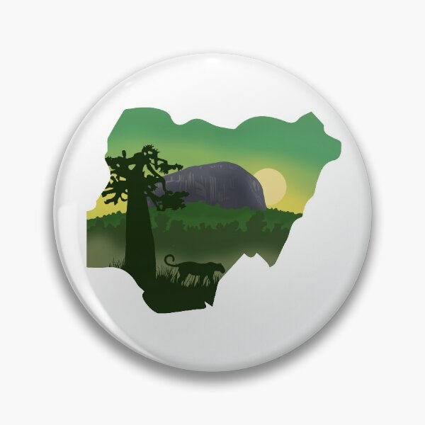 Item preview, Nigeria, map and landscape designed and sold by landscapeworlds.