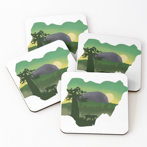 Item preview, Nigeria, map and landscape designed and sold by landscapeworlds.