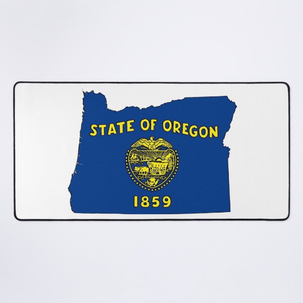 Item preview, Oregon Map with Oregon State Flag designed and sold by Havocgirl.