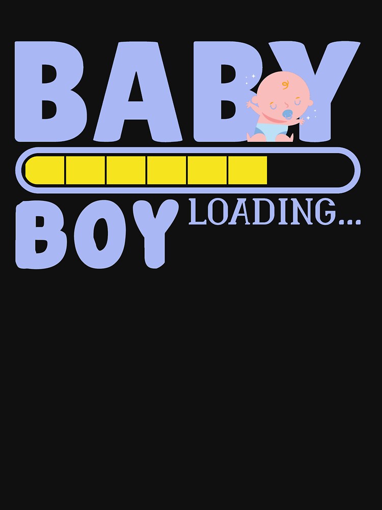 "Blue Baby Boy Loading Cute Gender Reveal" Tshirt for Sale by fantasyy