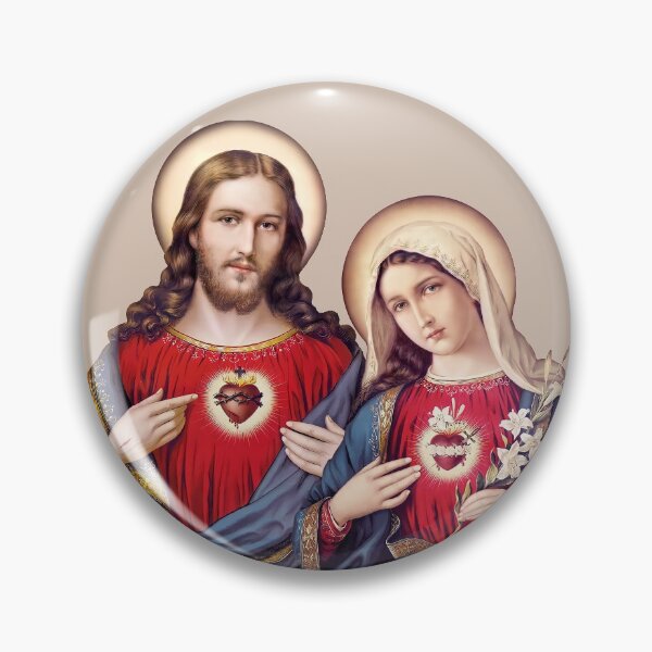 Item preview, Sacred and Immaculate Hearts (Jesus and Mary) version IV, Transparent background designed and sold by Brasilia.