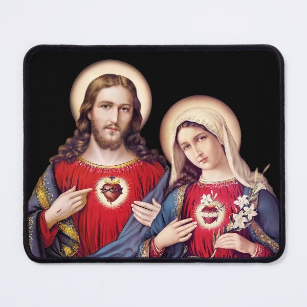 Item preview, Sacred and Immaculate Hearts (Jesus and Mary) version IV, Transparent background designed and sold by Brasilia.