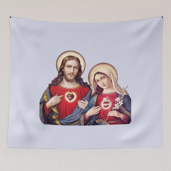 Item preview, Sacred and Immaculate Hearts (Jesus and Mary) version IV, Transparent background designed and sold by Brasilia.