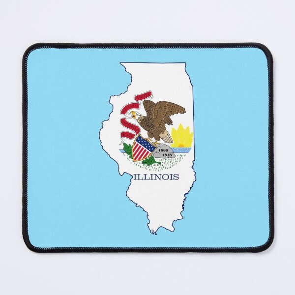Item preview, Illinois Map With Illinois State Flag designed and sold by Havocgirl.
