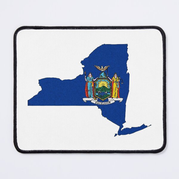 Item preview, New York Map With New York State Flag designed and sold by Havocgirl.