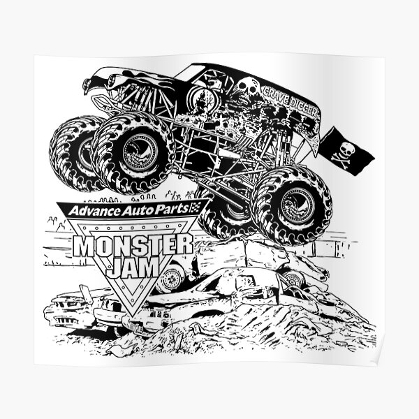 monster truck rc posters redbubble coloriage de super ailes vertigineux