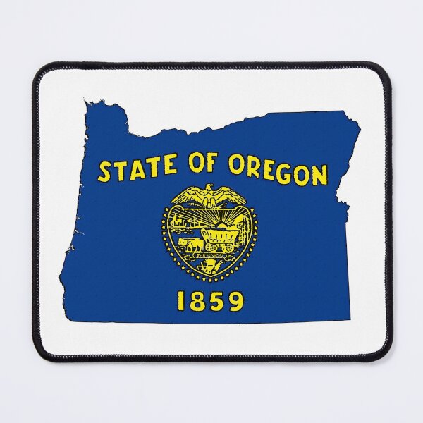 Item preview, Oregon Map with Oregon State Flag designed and sold by Havocgirl.