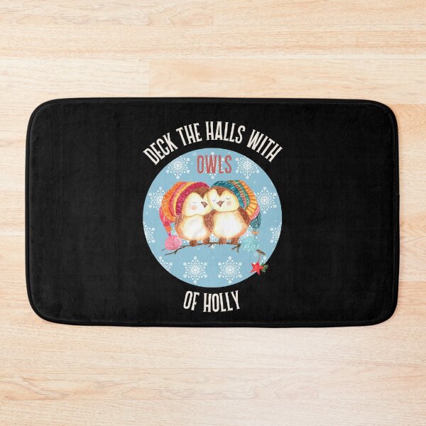 Item preview, Deck the halls with OWLS of holly designed and sold by Cattigal.