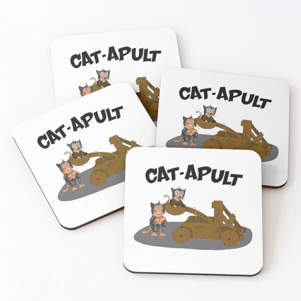 Item preview, catapult, funny cats designed and sold by adrart7.