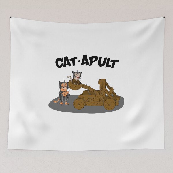 Item preview, catapult, funny cats designed and sold by adrart7.
