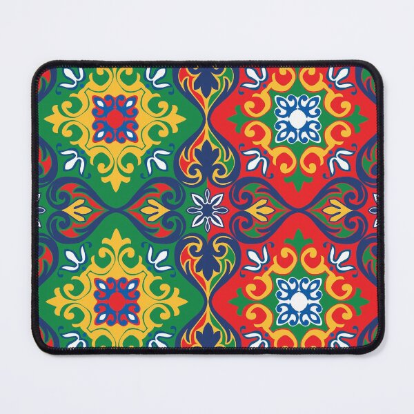 Item preview, Red, green and navy blue pattern [Azulejos] designed and sold by FK-UK.