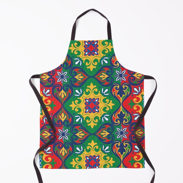 Item preview, Red, green and navy blue pattern [Azulejos] designed and sold by FK-UK.