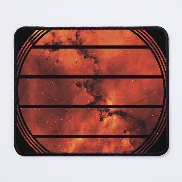 Item preview, Orange and Red Nebula and Stars in Abstract Parting in the Night Sky designed and sold by BtheLight.