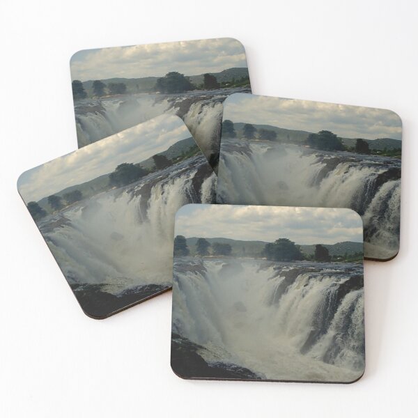 Item preview, Waterfall in India, water cascading downward, splash, mist, rainbow, whitewater, river designed and sold by Nostrathomas66.