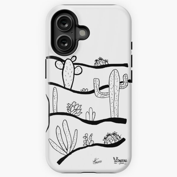Desert Cactus Doodle 2021 iPhone Tough Case
