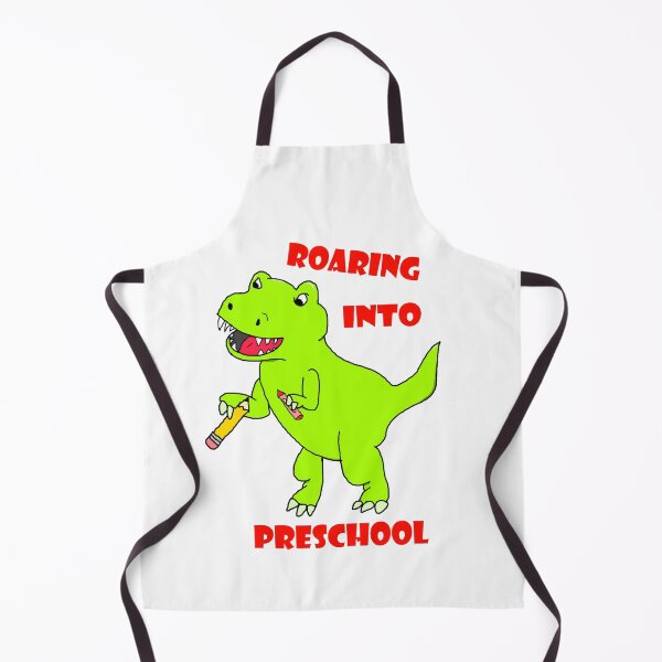 Item preview, Roaring into preschool, yellow green dinosaur designed and sold by Jessi-Sketches.