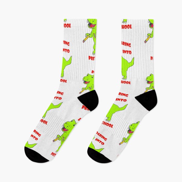 Item preview, Roaring into preschool, yellow green dinosaur designed and sold by Jessi-Sketches.