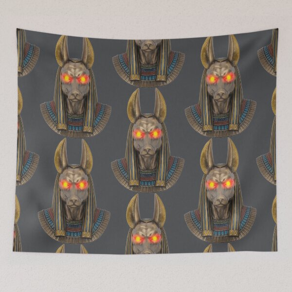 Item preview, The Ancient Egyptian God Anubis Shines With Red Eyes designed and sold by Phantasmal-2-do.