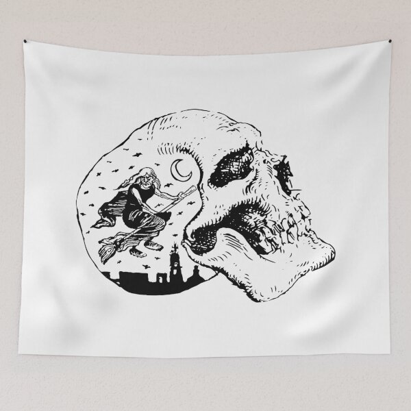 Item preview, Spooky State of Mind | Halloween Witch Skull designed and sold by llevine2934.