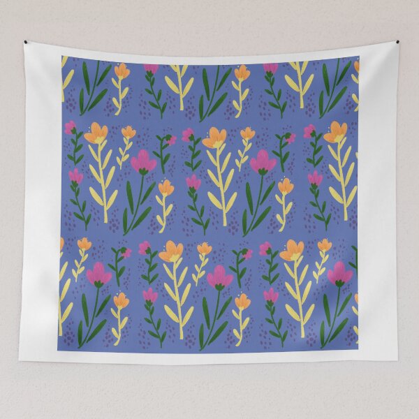 Item preview,  Handmaid floral pattern - blue background designed and sold by coupledreams.